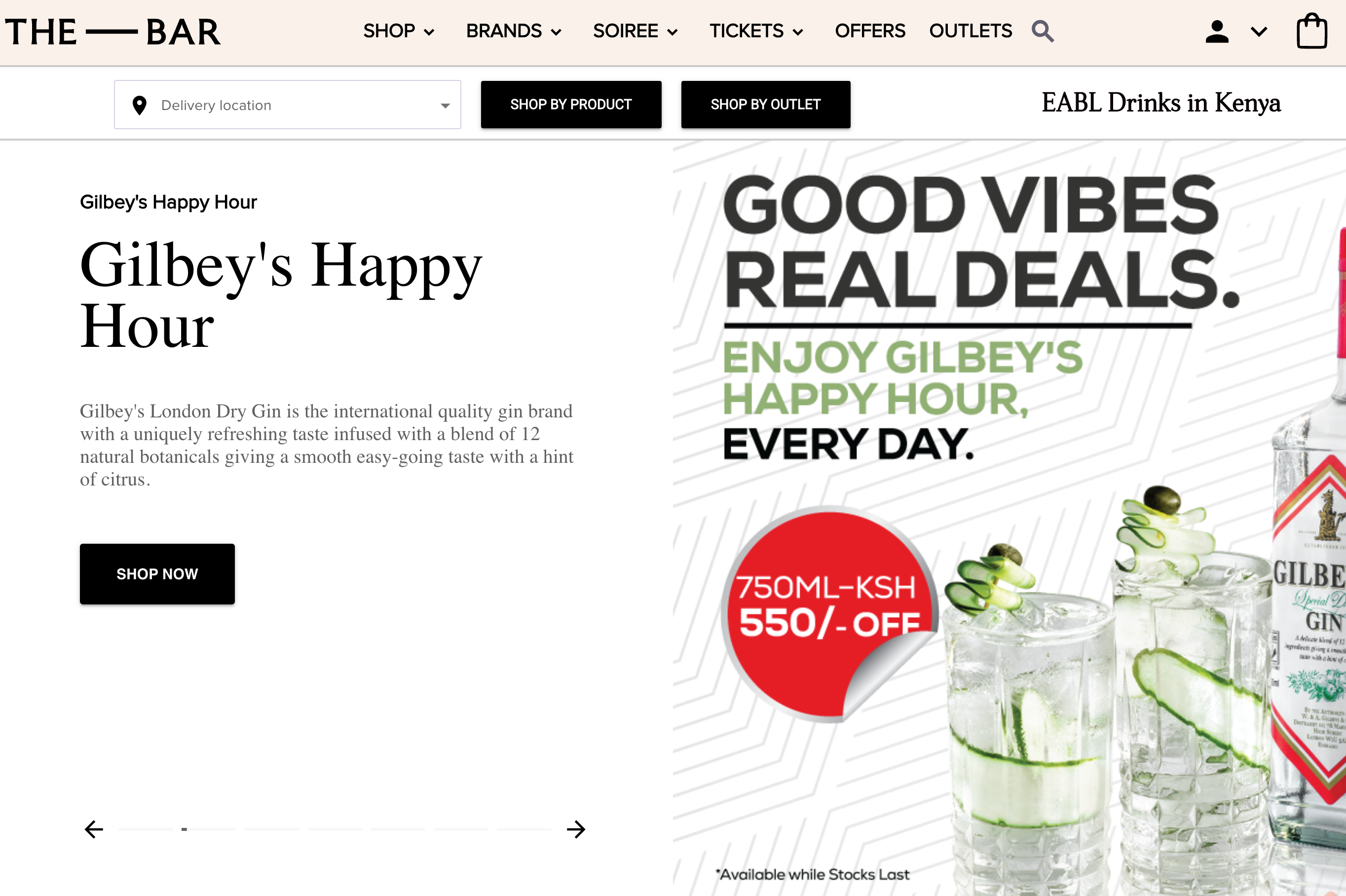 The Bar by EABL — a D2C online shop for premium spirits